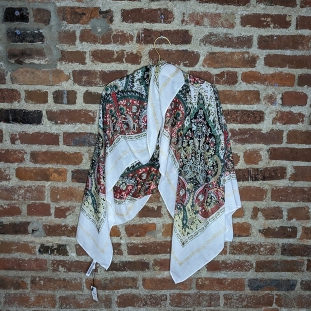 NWT Talbots Multicolor Paisley Scarf‎